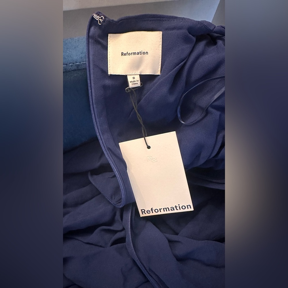 Reformation Navy Blue Gown - NWT! - Picture 5 of 7